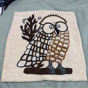 Harry Potter Inspired Embroidered Decorative Throw Pillow Case Owl 15x16